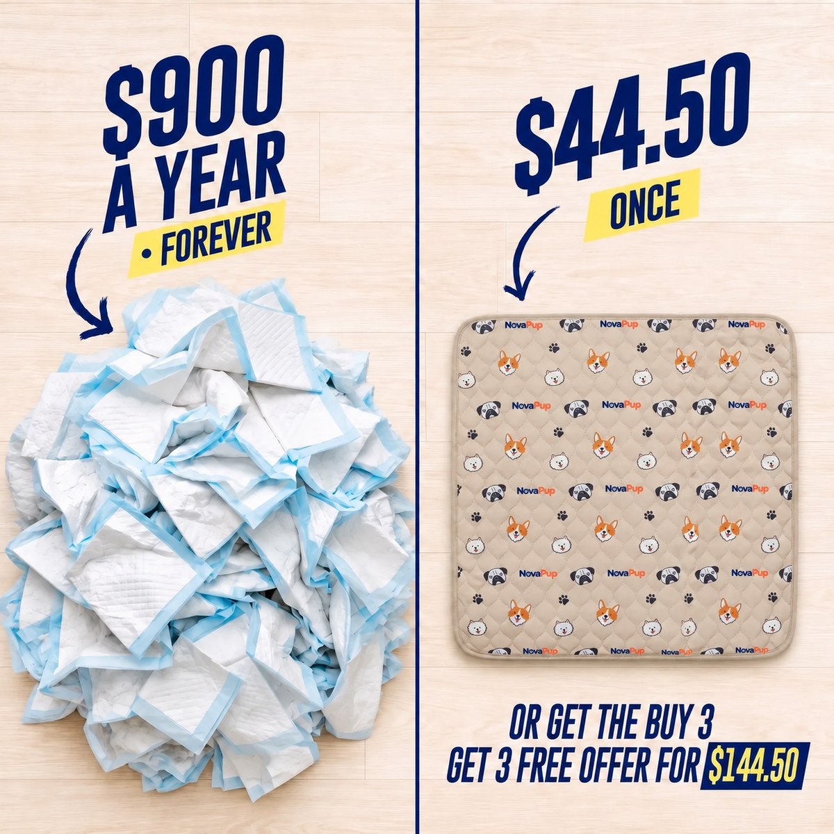 NovaPup Puppy Pad - The Last Pee Pad You'll Get